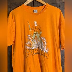 Vintage Aquaman Graphic Orange Men's T-Shirt